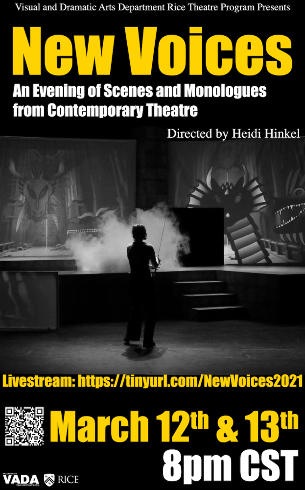 ‘NEW VOICES: An Evening of Contemporary Scenes & Monologues from Contemporary Theatre’