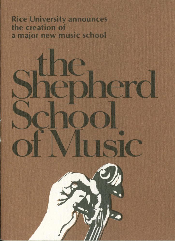 Sheperd School of Music inaugural concert program, 1975.