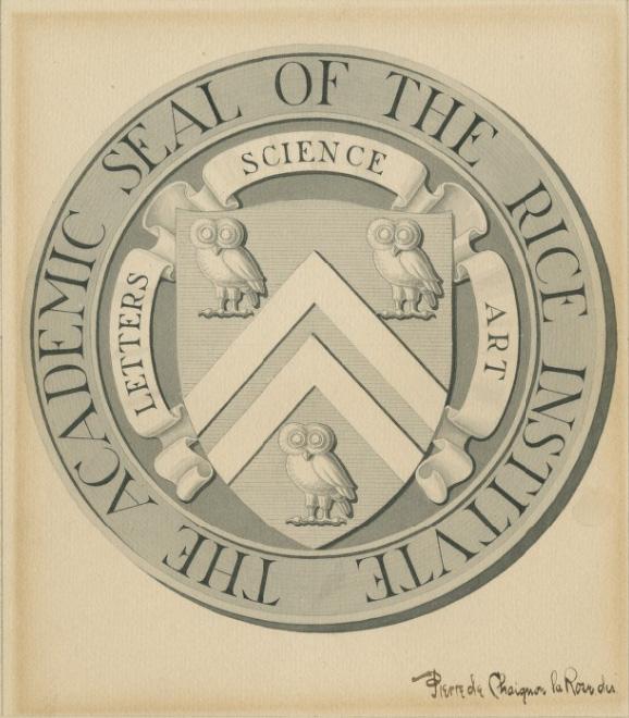 Rice Institute academic seal, 1912.